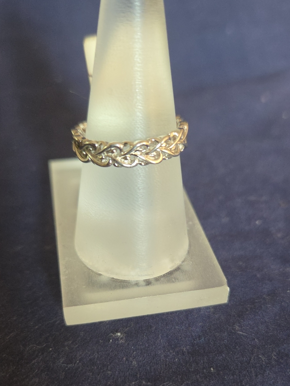 Intricate Braided Silver Band Ring - Women's Jewelry